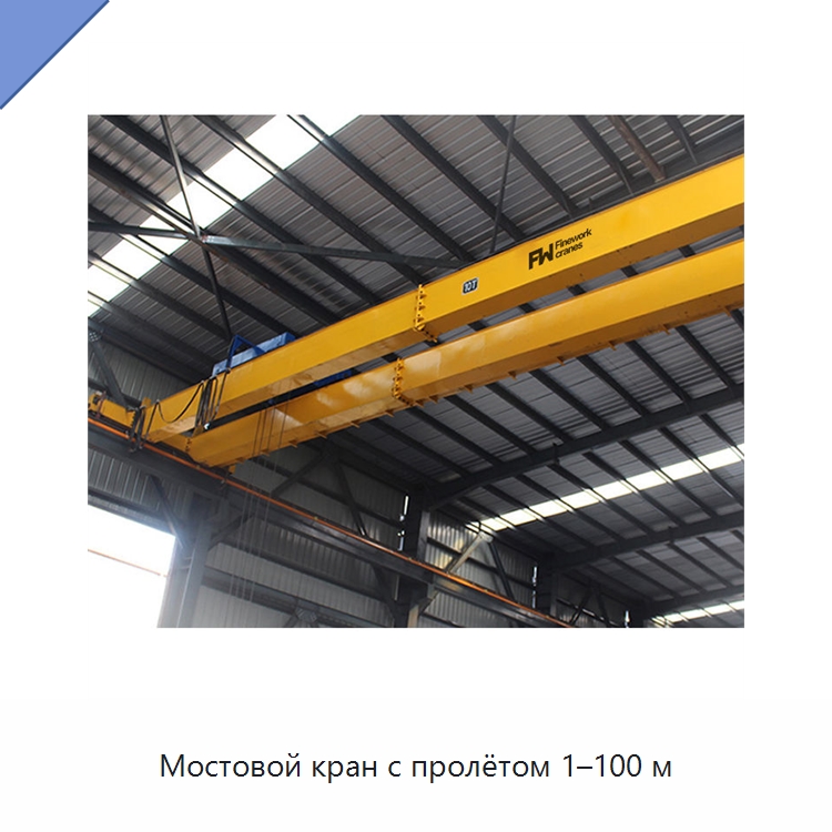 Мостовой кран с пролётом 1–100 м — Краны
