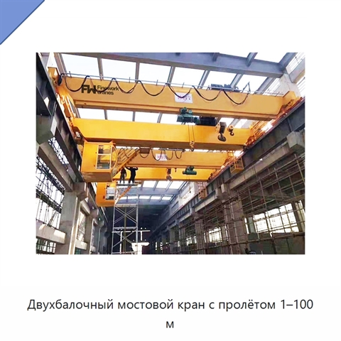 Двухбалочный мостовой кран с пролётом 1–100 м