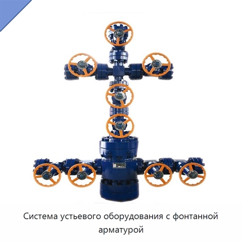 Система устьевого оборудования с фонтанной арматурой