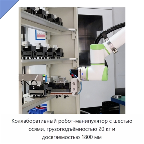 Коллаборативный робот-манипулятор с шестью осями, грузоподъёмностью 20 кг и досягаемостью 1800 мм