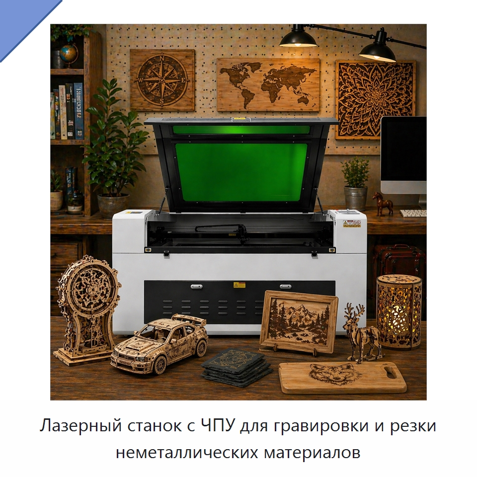 Лазерный станок с ЧПУ для гравировки и резки неметаллических материалов — Станки лазерной резки