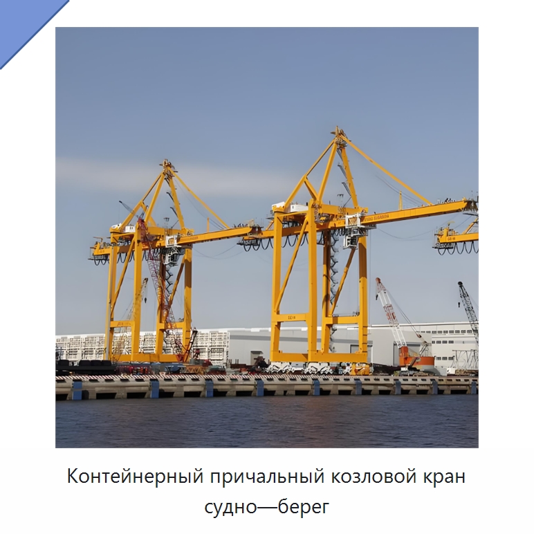 Контейнерный причальный козловой кран судно—берег — Краны