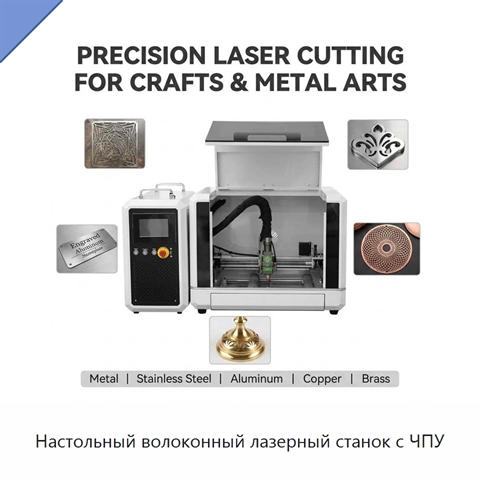 Настольный волоконный лазерный станок с ЧПУ