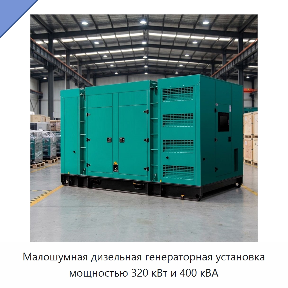 Малошумная дизельная генераторная установка мощностью 320 кВт и 400 кВА — Дизельные генераторы