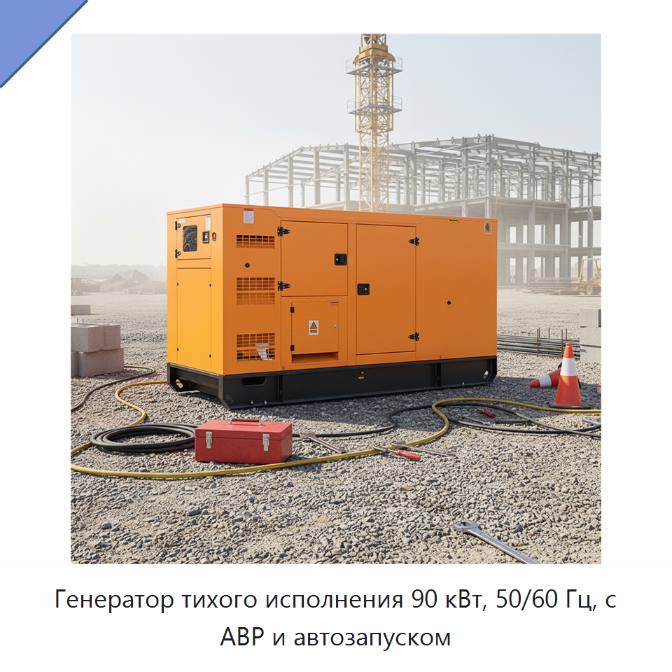 Генератор тихого исполнения 90 кВт, 50/60 Гц, с АВР и автозапуском — Дизельные генераторы