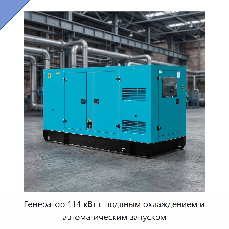 Генератор 114 кВт с водяным охлаждением и автоматическим запуском — Дизельные генераторы