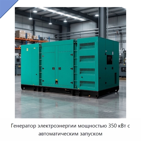 Генератор электроэнергии мощностью 350 кВт с автоматическим запуском