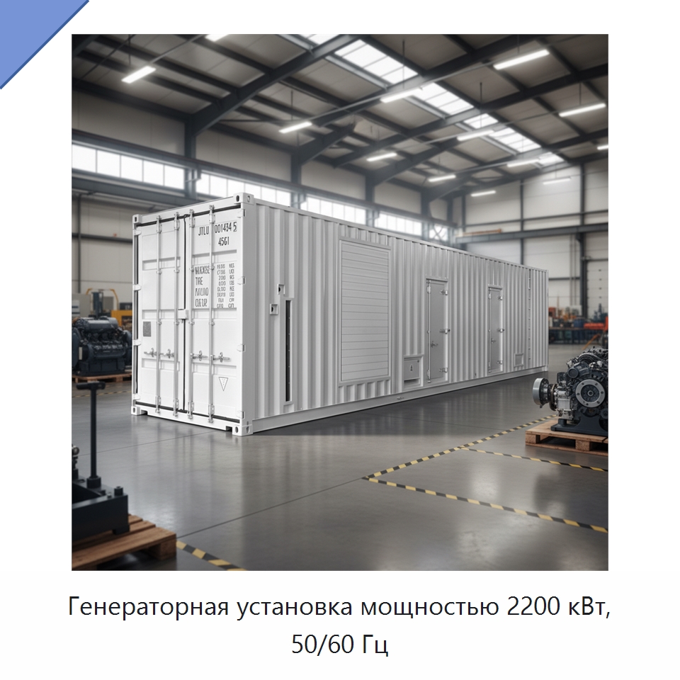 Генераторная установка мощностью 2200 кВт, 50/60 Гц — Дизельные генераторы