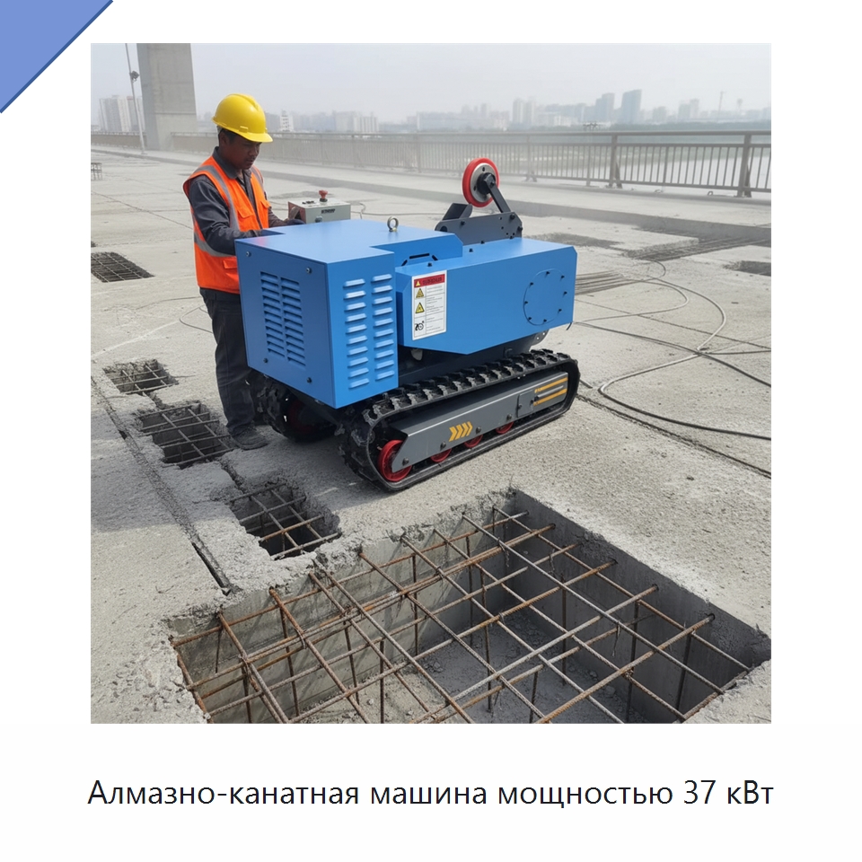 Алмазно-канатная машина мощностью 37 кВт — Дорожная техника