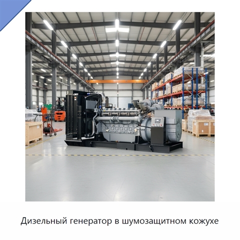 Дизельный генератор в шумозащитном кожухе