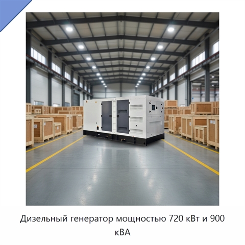 Дизельный генератор мощностью 720 кВт и 900 кВА