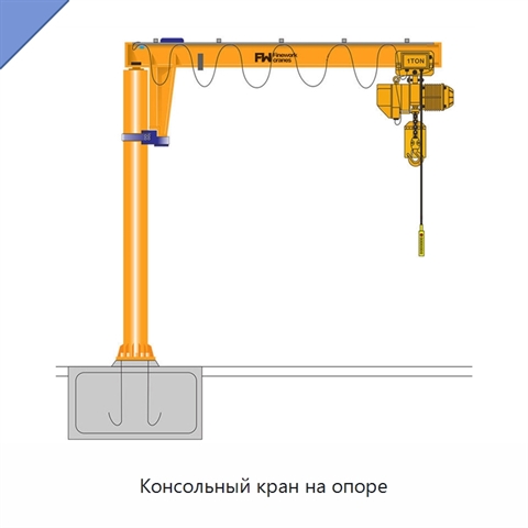 Консольный кран на опоре