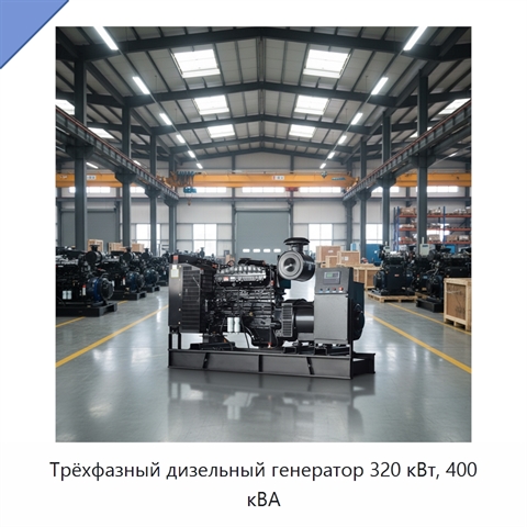 Трёхфазный дизельный генератор 320 кВт, 400 кВА