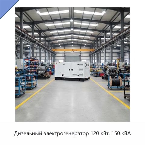 Дизельный электрогенератор 120 кВт, 150 кВА