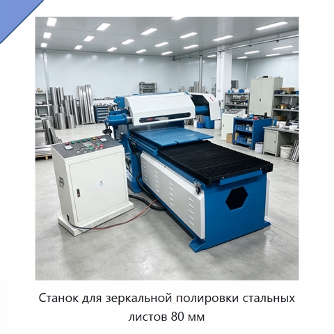 Станок для зеркальной полировки стальных листов 80 мм
