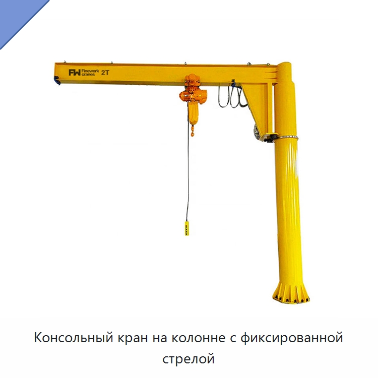 Консольный кран на колонне с фиксированной стрелой — Краны