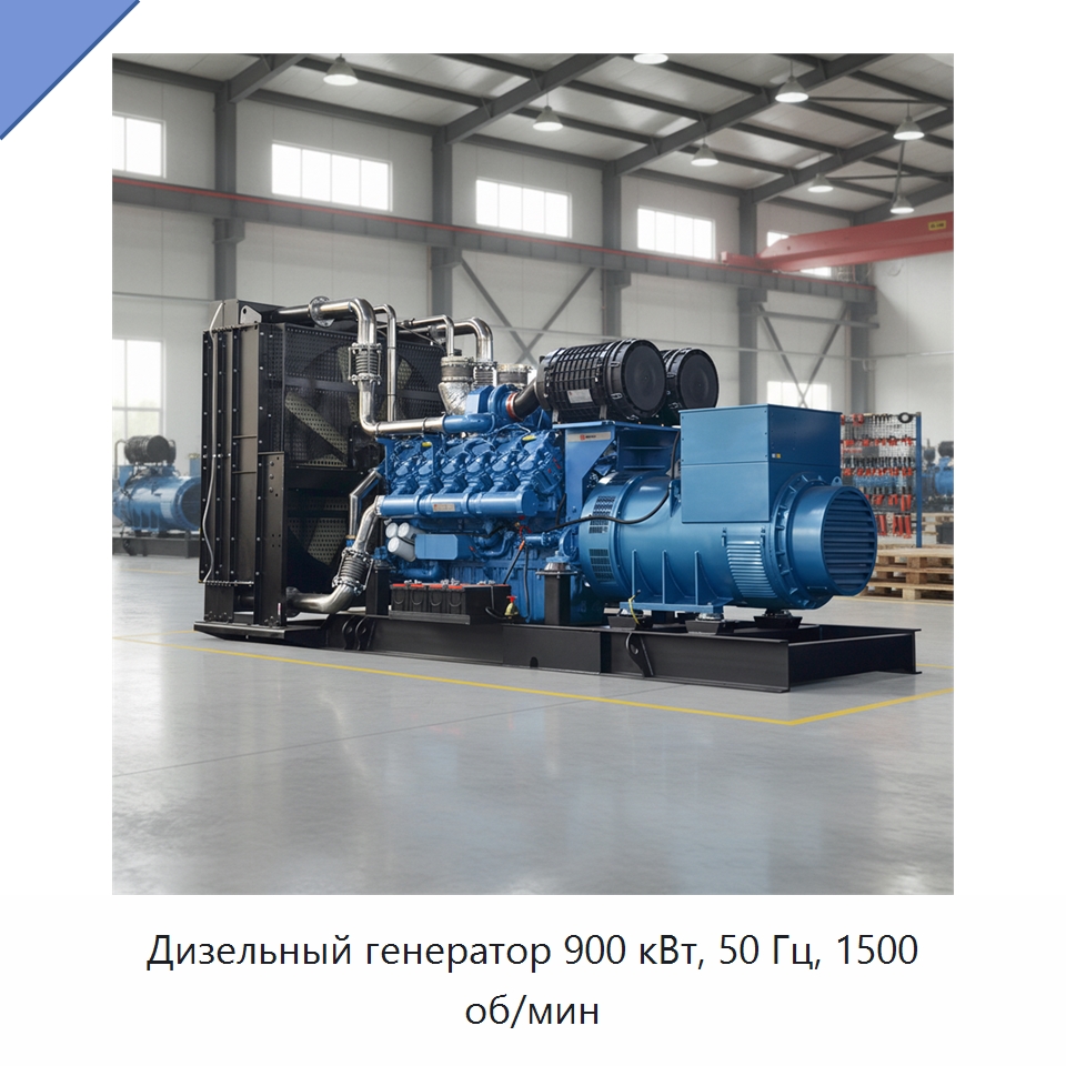 Дизельный генератор 900 кВт, 50 Гц, 1500 об/мин — Дизельные генераторы