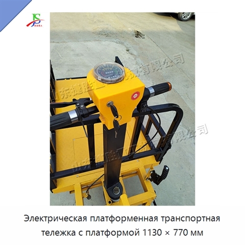 Электрическая платформенная транспортная тележка с платформой 1130 × 770 мм