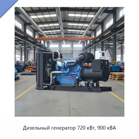 Дизельный генератор 720 кВт, 900 кВА