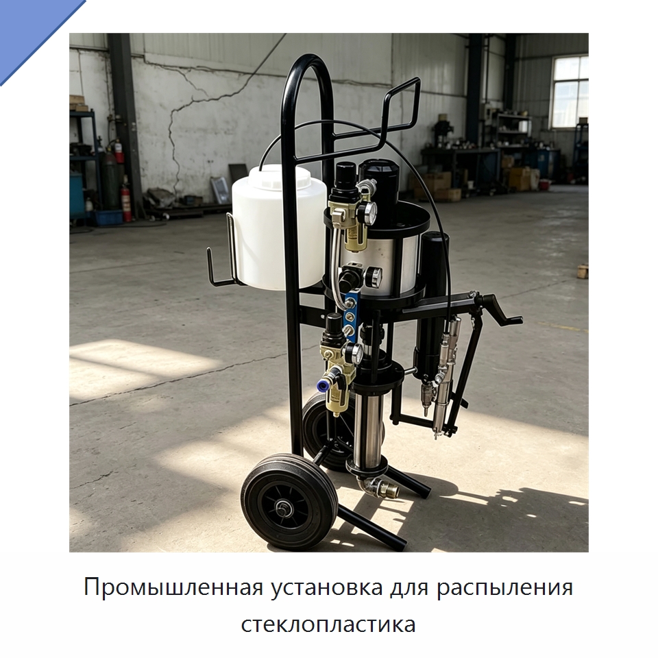 Промышленная установка для распыления стеклопластика — Оборудование для производства пеноматериалов