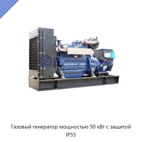Газовый генератор мощностью 50 кВт с защитой IP55