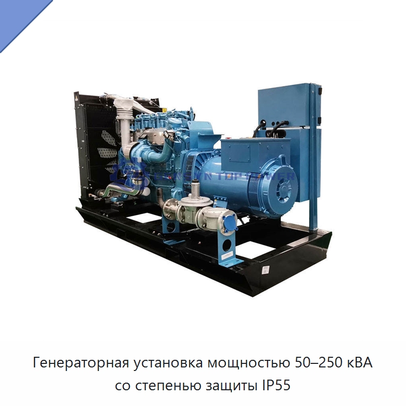 Генераторная установка мощностью 50–250 кВА со степенью защиты IP55 — Газотурбинные генераторы