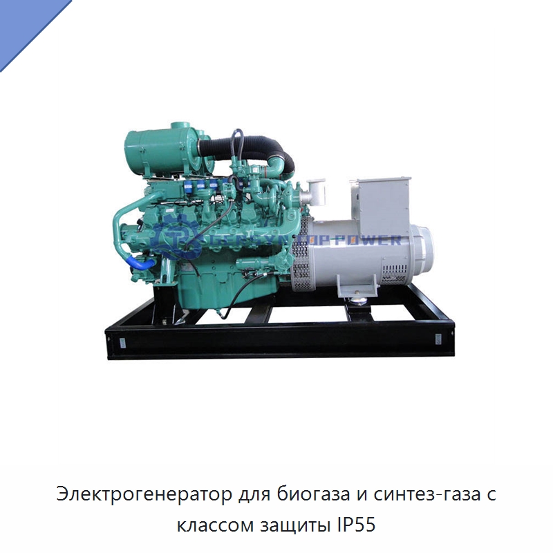 Электрогенератор для биогаза и синтез-газа с классом защиты IP55 — Газотурбинные генераторы