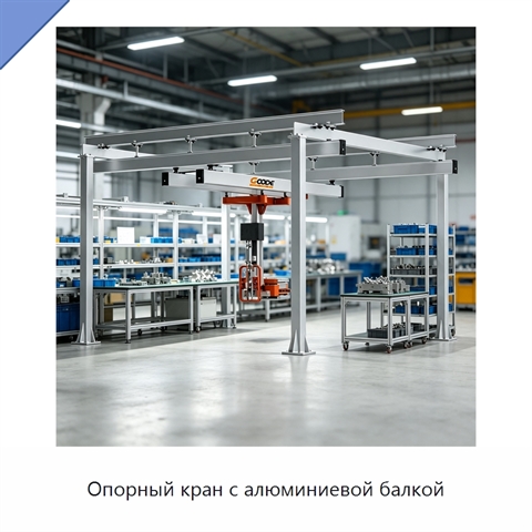 Опорный кран с алюминиевой балкой
