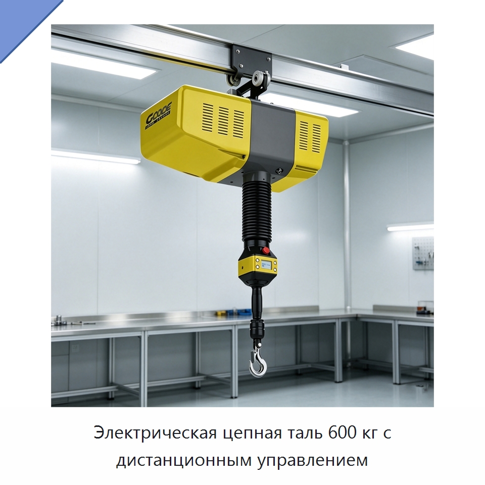 Электрическая цепная таль 600 кг с дистанционным управлением — Электротали