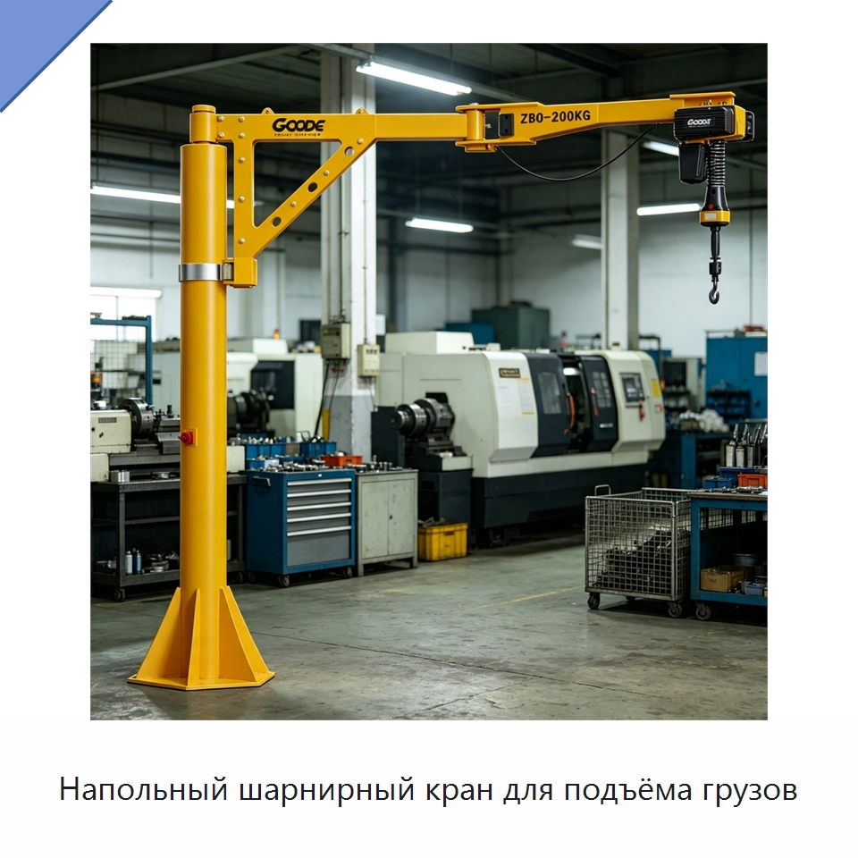 Напольный шарнирный кран для подъёма грузов — Электротали