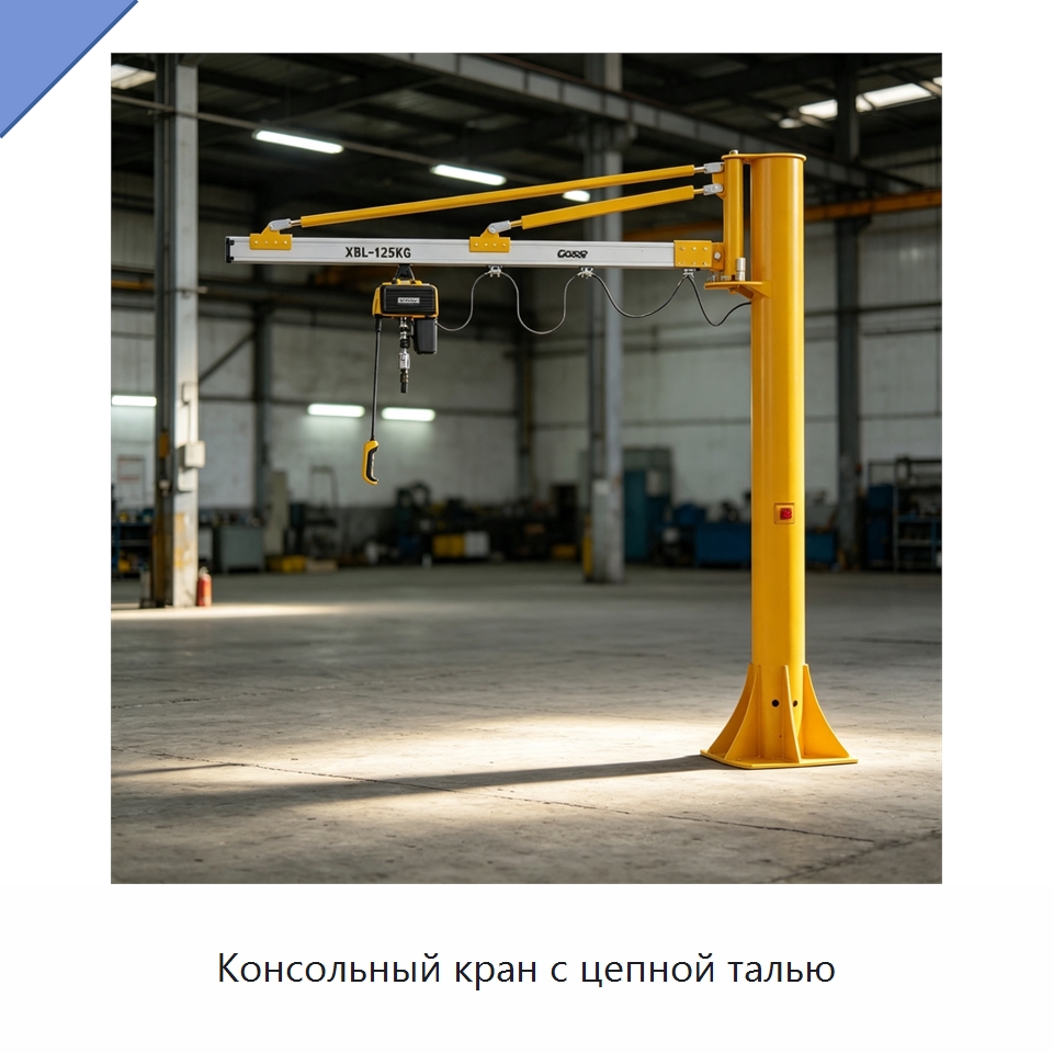 Консольный кран с цепной талью — Электротали