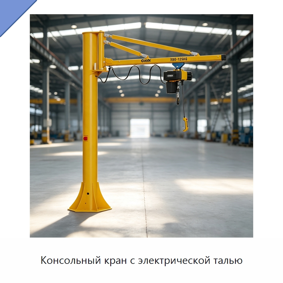 Консольный кран с электрической талью — Краны