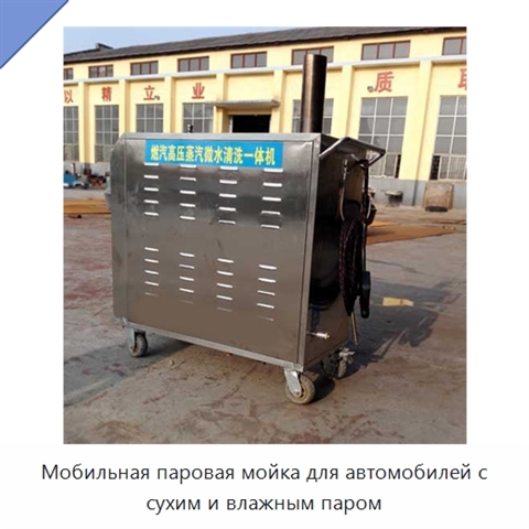 Мобильная паровая мойка для автомобилей с сухим и влажным паром