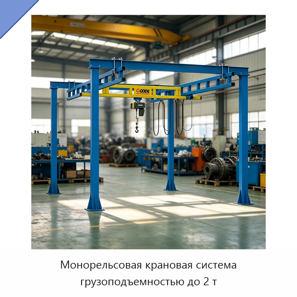 Монорельсовая крановая система грузоподъемностью до 2 т — Краны