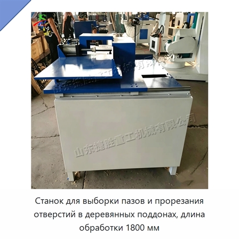 Станок для выборки пазов и прорезания отверстий в деревянных поддонах, длина обработки 1800 мм