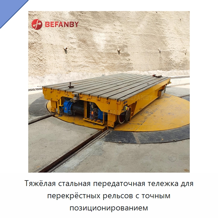 Тяжёлая стальная передаточная тележка для перекрёстных рельсов с точным позиционированием — Специальное подъемно-транспортное оборудование