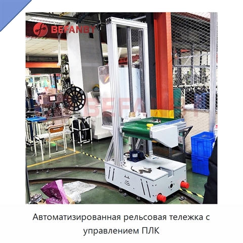 Автоматизированная рельсовая тележка с управлением ПЛК