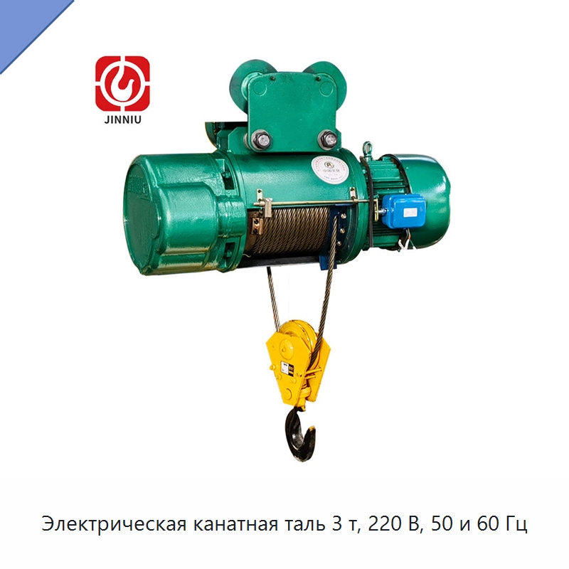Электрическая канатная таль 3 т, 220 В, 50 и 60 Гц — Электротали