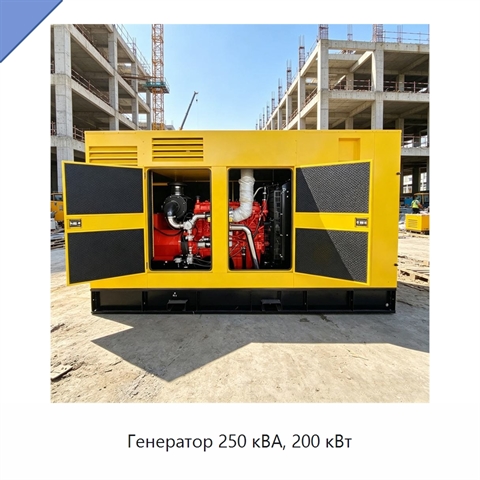 Генератор 250 кВА, 200 кВт