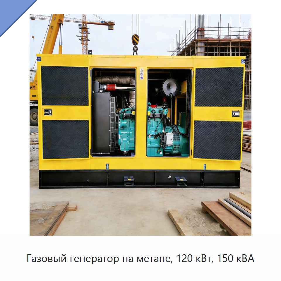 Газовый генератор на метане, 120 кВт, 150 кВА — Газотурбинные генераторы