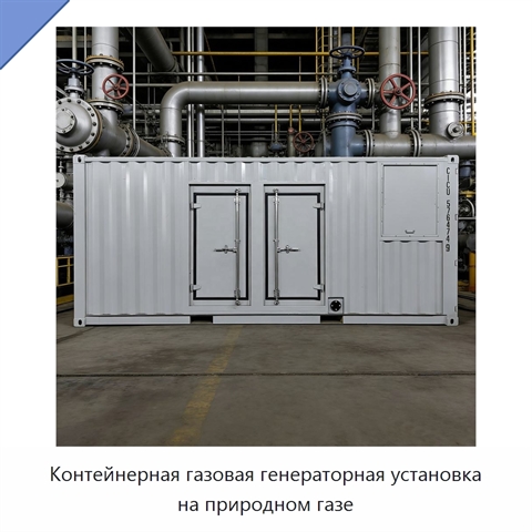 Контейнерная газовая генераторная установка на природном газе