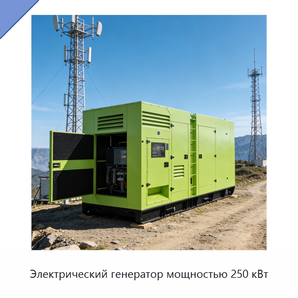 Электрический генератор мощностью 250 кВт — Дизельные генераторы