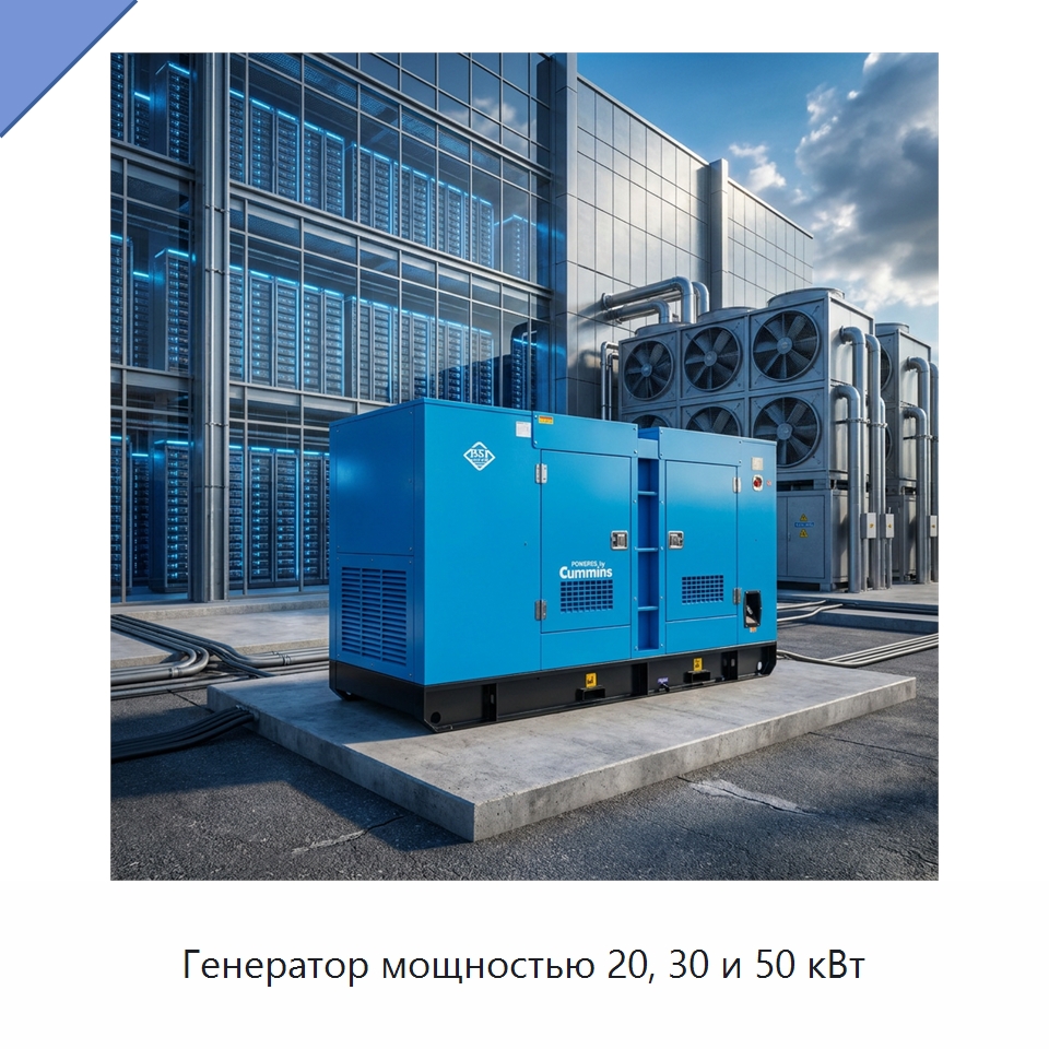 Генератор мощностью 20, 30 и 50 кВт — Дизельные генераторы