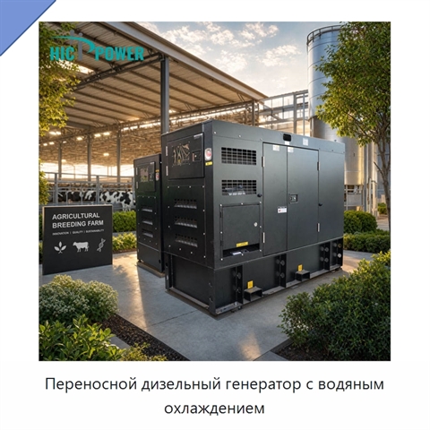 Переносной дизельный генератор с водяным охлаждением