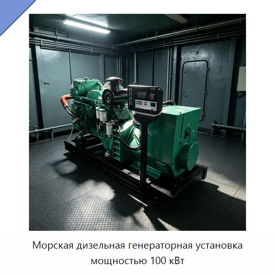 Морская дизельная генераторная установка мощностью 100 кВт — Дизельные генераторы