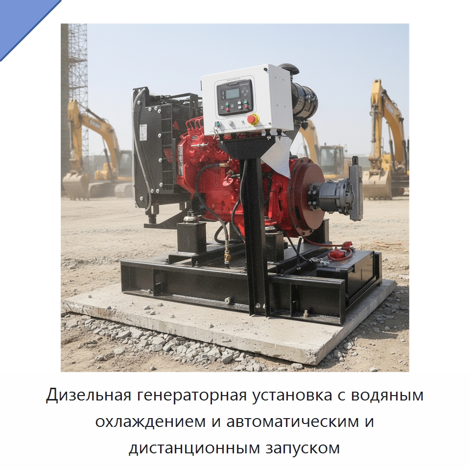 Дизельная генераторная установка с водяным охлаждением и автоматическим и дистанционным запуском — Дизельные генераторы