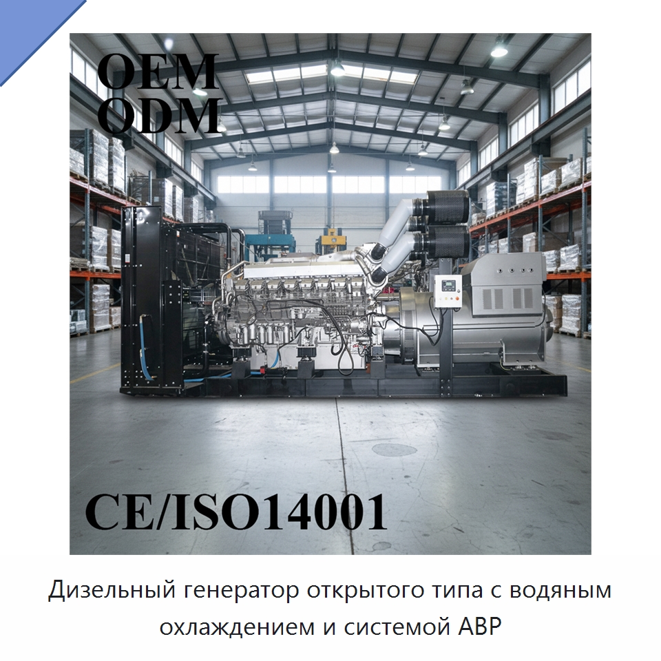 Дизельный генератор открытого типа с водяным охлаждением и системой АВР — Дизельные генераторы