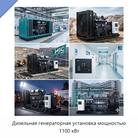 Дизельная генераторная установка мощностью 1100 кВт
