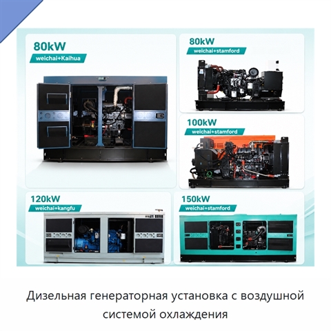 Дизельная генераторная установка с воздушной системой охлаждения