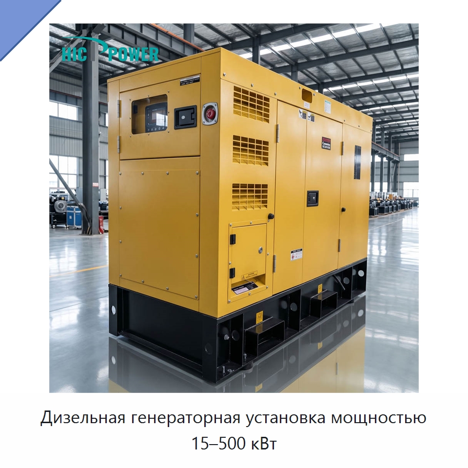 Дизельная генераторная установка мощностью 15–500 кВт